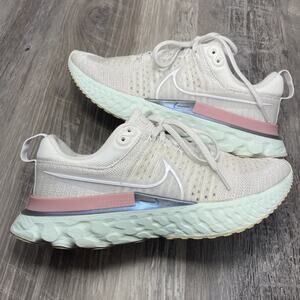 Nike 8.5 Shoes React Infinity Run Flyknit Platinum White CT2423-007 Womens 8.5